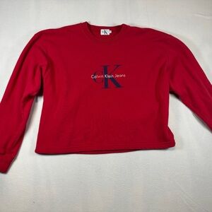 Calvin Klein Jeans Vibrant Red Pullover